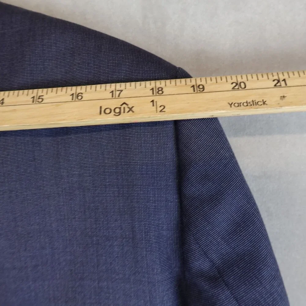 J Hilburn Blazer Mens 44S Vitale Barberis Canonico Wool Blue Tailored Fit